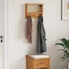 vidaXL Wall-mounted Coat Rack Acacia wood finish Solid pinewood Medium