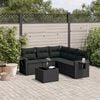 vidaXL Garden Sofa Set Black