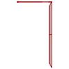 vidaXL Walk-in Shower Wall with Clear ESG Glass Red 35.4"x76.8"