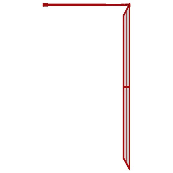 vidaXL Walk-in Shower Wall with Clear ESG Glass Red 35.4"x76.8"