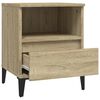 vidaXL Bedside Cabinet Sonoma Oak Engineered wood, metal Medium