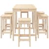 vidaXL Garden Bar Set Natural wood Solid pine wood Standard Minimalistic