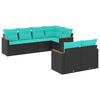 vidaXL Patio Sofa Set Black