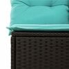 vidaXL Patio Sofa Set Black PE rattan Large Adjustable Feet