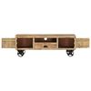 vidaXL TV Cabinet Natural mango wood Rough mango wood, cast iron, MDF