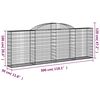 vidaXL Gabion Basket Set of 9 Silver Galvanized iron Large Durable