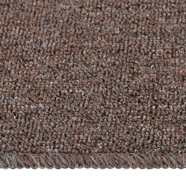 vidaXL Stair Mat Set of 15 Brown 100% PP 9.8 x 23.6 in Non-slip
