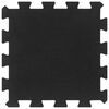 vidaXL Rubber Floor Tiles 9 pcs Black 0.63" 11.8"x11.8"