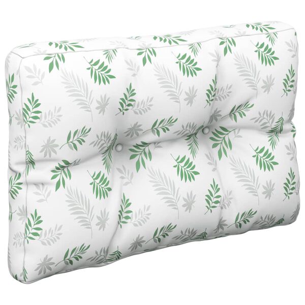 vidaXL Pallet Cushion Leaf Pattern 100% Polyester 23.6 x 23.6 in