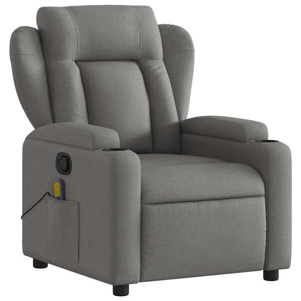 vidaXL Massage Recliner Chair Dark Grey