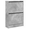 vidaXL Shoe Cabinet Concrete grey Engineered wood Compact Shoe Cabinet