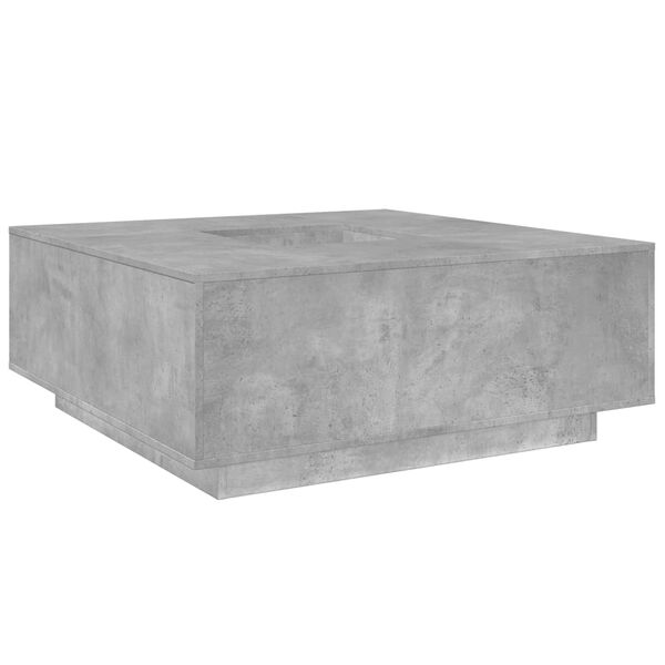 vidaXL Coffee Table Concrete Grey Engineered Wood 39.4 x 39.4 in Modern