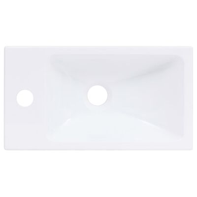 vidaXL Wash Basin 15.7"x8.7"x3.5" SMC White