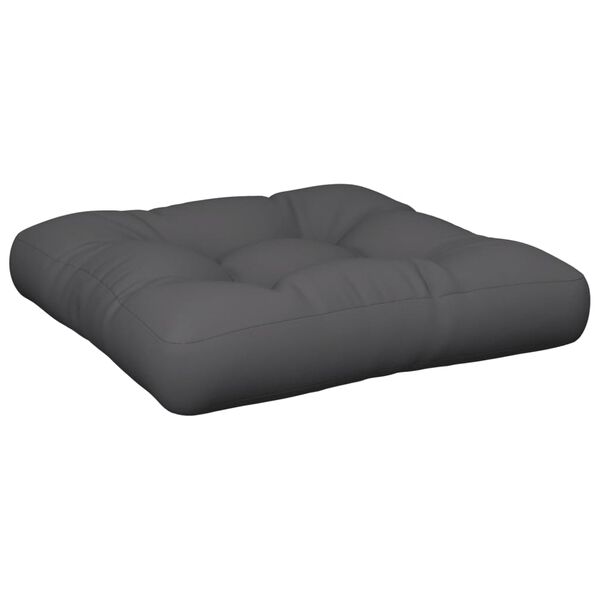 vidaXL Pallet Cushion Gray 100% Polyester 19.7 x 19.7 x 4.7 in