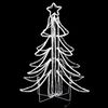vidaXL Christmas Tree Figure Warm White PVC, Steel Medium Foldable