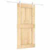 vidaXL Sliding Door with Hardware Set 37.4x82.7" Solid Wood Pine