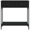 vidaXL Console Table Black Engineered wood, metal Narrow Console Table