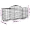 vidaXL Gabion Basket Set of 18 Silver Galvanized Iron Large