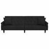 vidaXL Sofa Bed Black Velvet (100% polyester) One Size Foldable