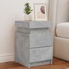 vidaXL Bedside Cabinet Concrete Grey Engineered wood Medium