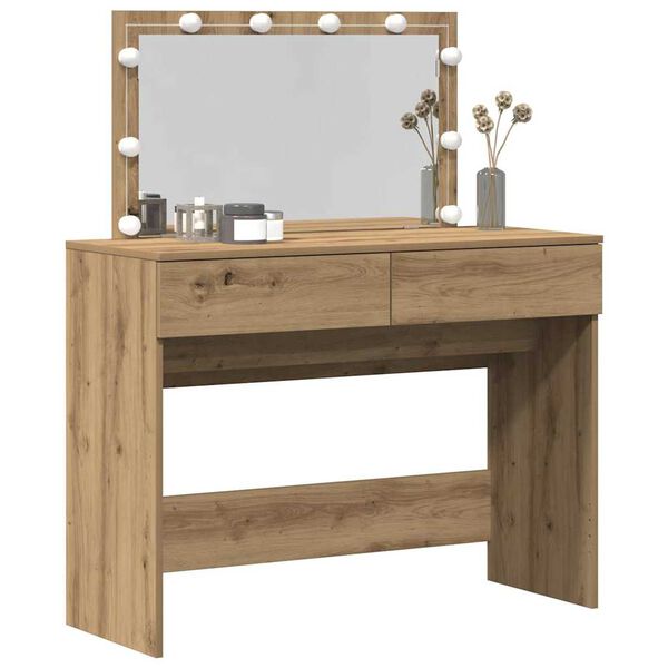vidaXL Dressing Table with Drawer Artisan Oak 39.37 x 15.75 x 47.24 in