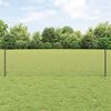 vidaXL Fence and Post Grey 1.64 x 82.02 ft Steel