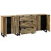 vidaXL Bathroom Furniture Set with Drawer 3 pcs Brown Engineered Wood