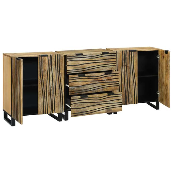 vidaXL Bathroom Furniture Set with Drawer 3 pcs Brown Engineered Wood