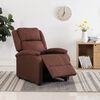vidaXL Recliner Chair Brown Fabric Standard Adjustable Footrests