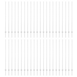 vidaXL Fence Posts Height Adjustable Manual 88 pcs Silver 78.7" Steel