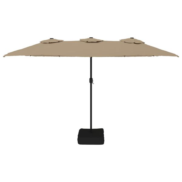 vidaXL Garden Parasol Taupe Polyester fabric Extra large Tiltable