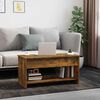vidaXL Coffee Table Smoked oak Engineered wood Standard Coffee Table