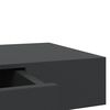 vidaXL Wall Mounted Shelf Black MDF Wall Mounted Shelf Rectangular