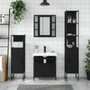 vidaXL Bathroom Cabinet Set Black Engineered wood Large