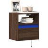 vidaXL TV Wall Cabinet Brown Oak Engineered Wood Compact TV Wall Cabinet