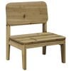 vidaXL Garden Chair Set of 2 Natural Wood Pine Wood Standard Durable