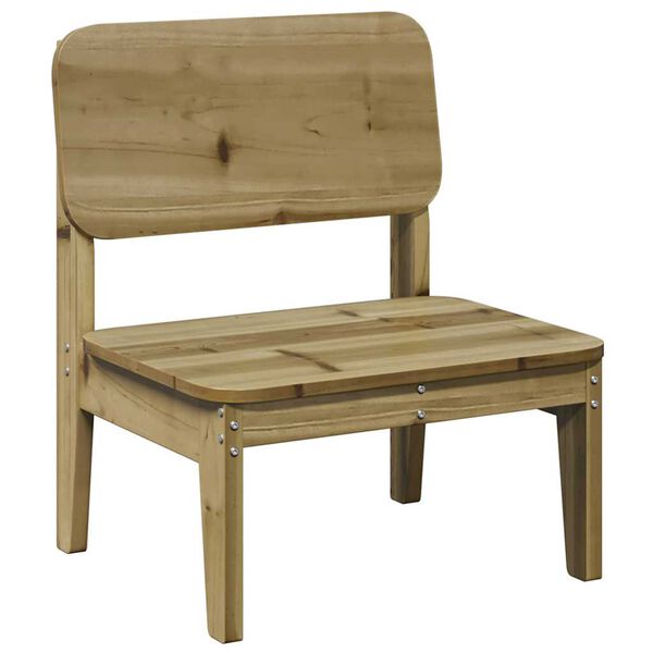 vidaXL Garden Chair Set of 2 Natural Wood Pine Wood Standard Durable