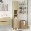 vidaXL Bathroom Cabinet Sonoma Oak Engineered Wood Tall Bathroom Cabinet