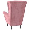 vidaXL Armchair Pink Velvet (100% polyester), plywood Medium Armchair