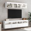vidaXL 5 Piece TV Wall Units with LED White Engineered Wood