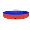 vidaXL Dog Swimming Pool Red PVC Diameter 118.1 in x Height 15.7 in