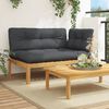 vidaXL Pallet Corner Sofa Wood: Oil finish, Cushions: Anthracite