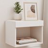 vidaXL Bedside Cabinet Set of 2 White Engineered wood Compact