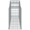 vidaXL Gabion Basket Set of 3 Silver Galvanized iron 118.1x19.7x39.4 in