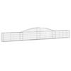 vidaXL Arched Gabion Baskets 15 pcs 157.5x11.8x40/60" Galvanised Iron