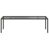 vidaXL Garden Dining Table Pure Black 98.43 x 39.37 x 29.53 in