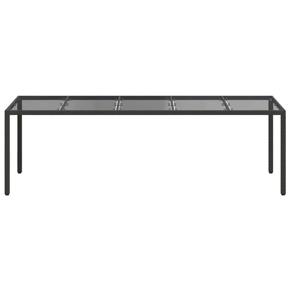 vidaXL Garden Dining Table Pure Black 98.43 x 39.37 x 29.53 in