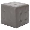 vidaXL Pouffe Grey Faux Leather 11.8x11.8x11.8 in Pouffe Cubic