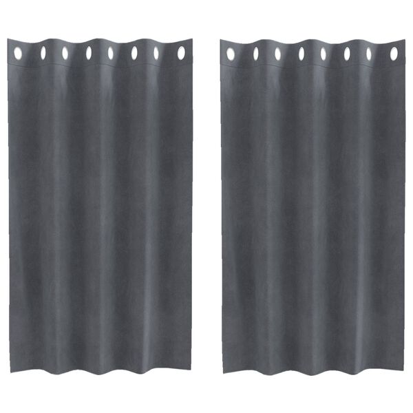 vidaXL Curtains 2 pcs Light grey 55.12 x 55.12 in Velvet