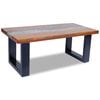vidaXL Coffee Table Multicolour Solid teak and mango wood with clear resin